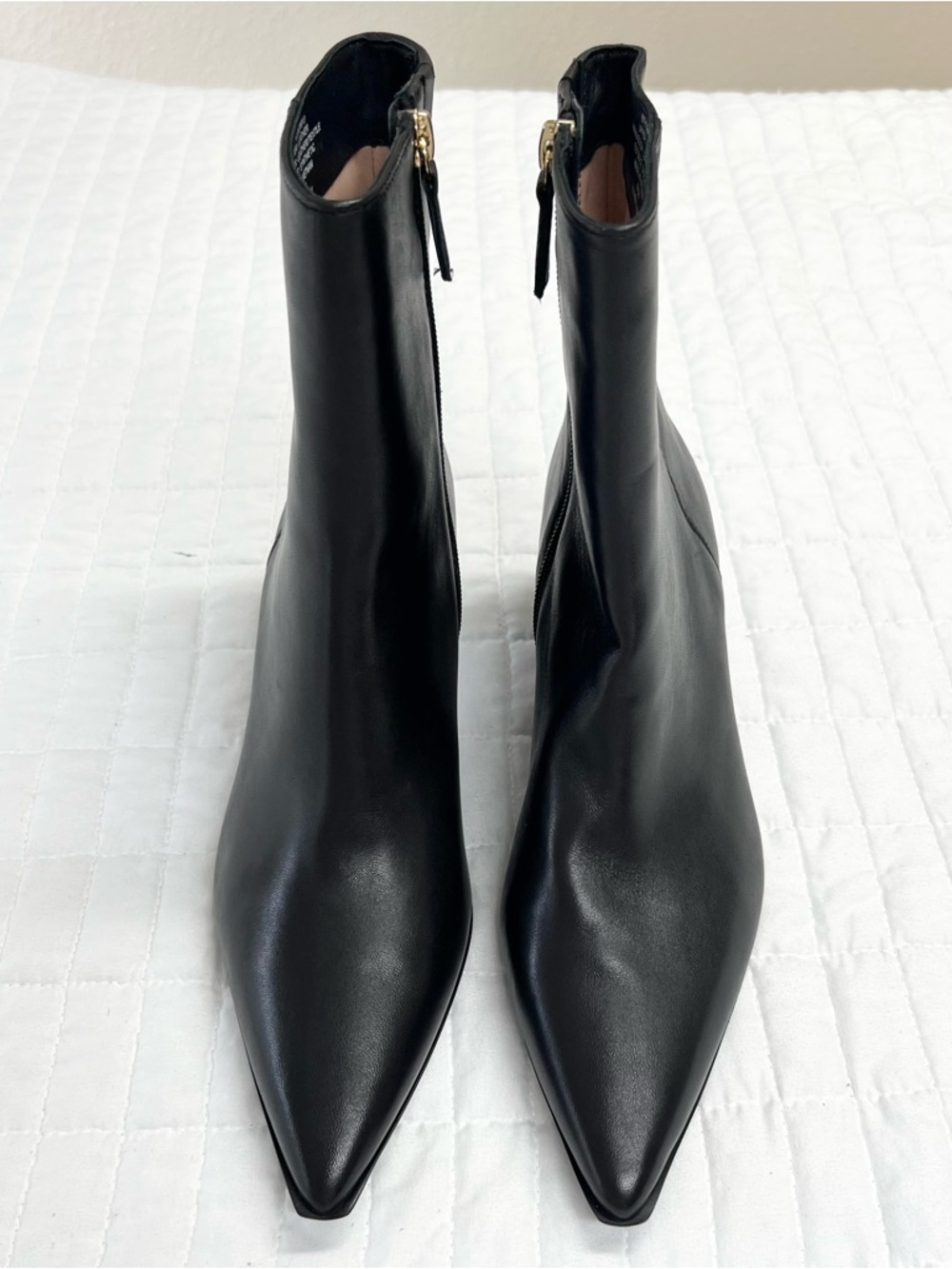 J. Crew New Stevie Ankle Boots in Leather Black Size 7 heeled boots Chic Womens - Picture 8 of 11